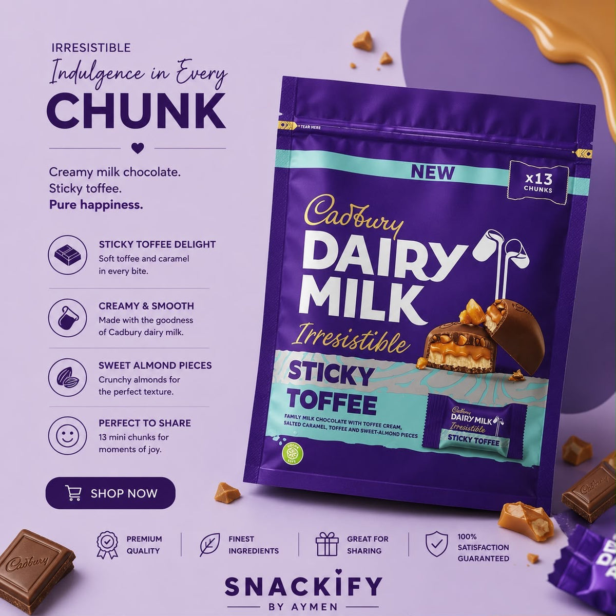 Dairy Milk Sticky Toffee - Minis