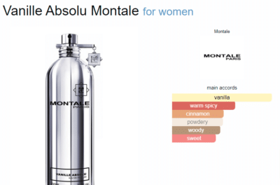 Vanille absolu montale perfume a fragrance for women 2008