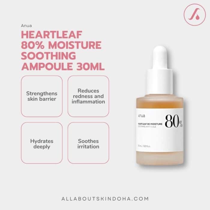 Anua heartleaf 80 moisture soothing ampoule 30ml beautifly. Com. Pk 1